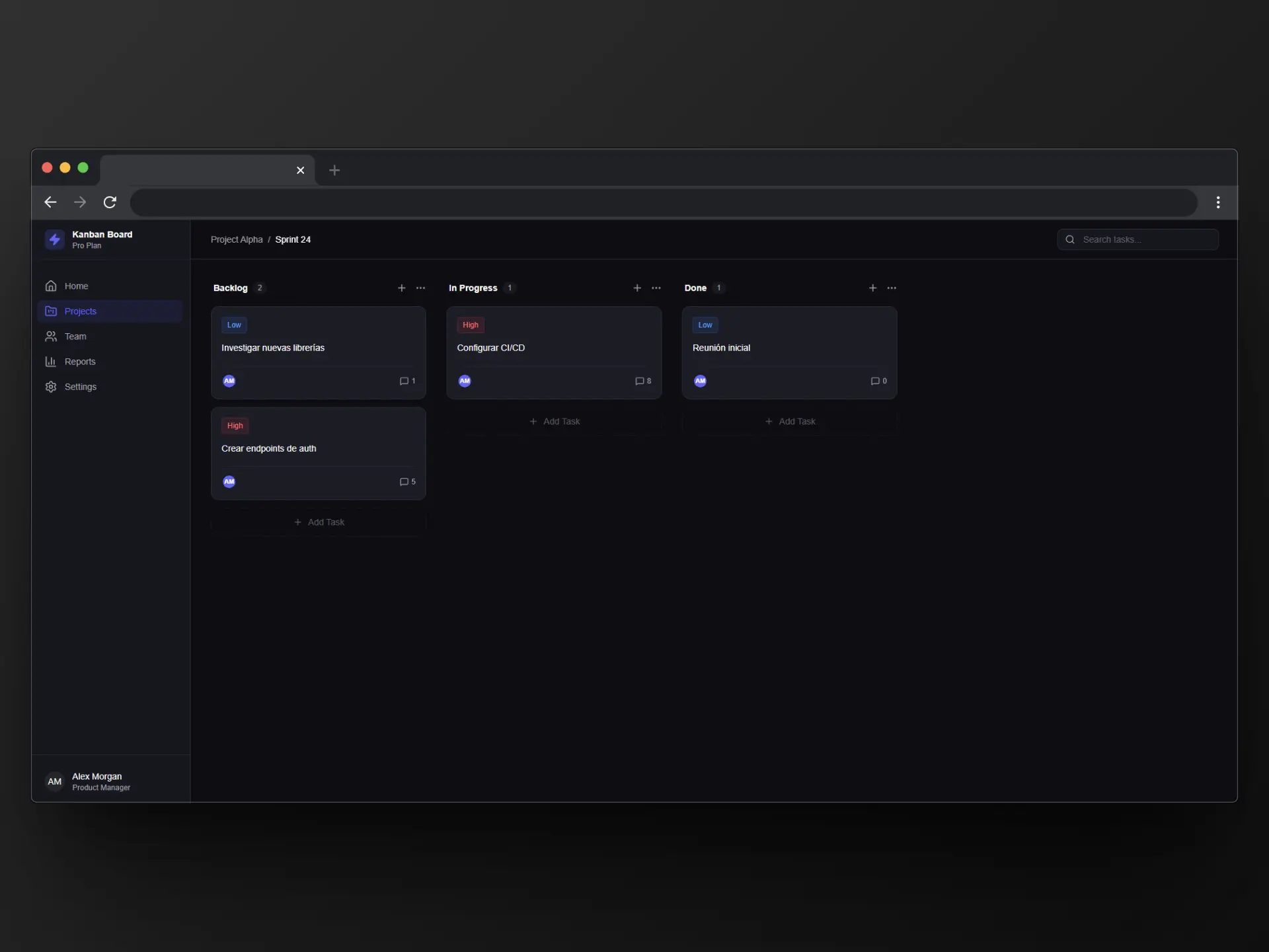 Kanban Board | Gestión de tareas profesional